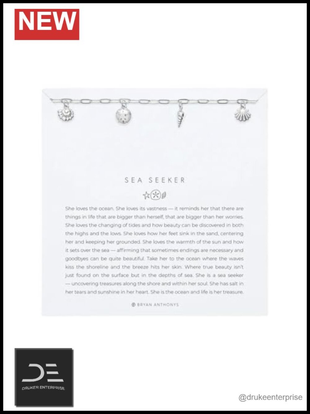 Bryan Anthonys Sea Seeker Charm Bracelet Brass Silver